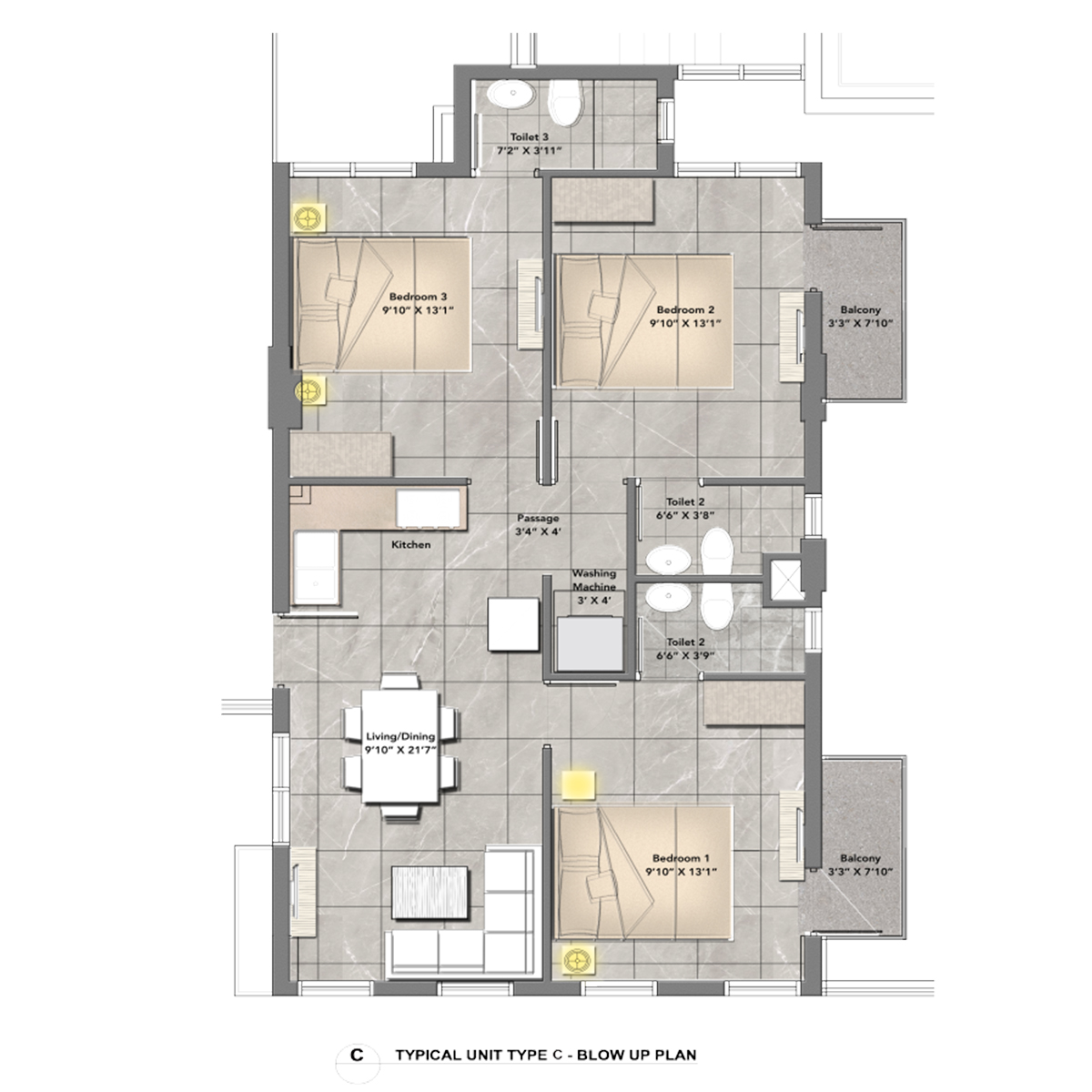 One Central Park Apartment Type (C)